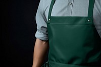 Green cooking apron with design space
