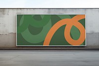 Concrete wall, billboard advertisement board