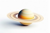 Saturn planet space white background. 