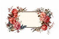 Vintage style border png pattern flower plant. 