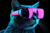 Glasses sunglasses mammal purple. AI generated Image by rawpixel.