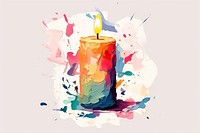 Scented candle refreshment creativity painting. 