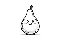 Pear line food monochrome. AI generated Image by rawpixel.