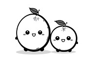 Drawing black fruit cute. 