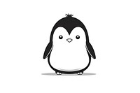 Penguin animal black white. 