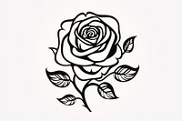 Rose pattern drawing flower. AI generated Image by rawpixel.