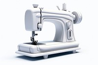 Cartoon 3d sewing machine technology equipment machinery. 