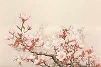 Chinese flower painting blossom plant springtime. AI generated Image by rawpixel.