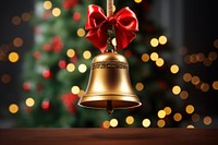 Christmas bell illuminated celebration decoration.