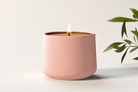 Lit scented candle mockup psd