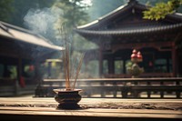 Incense temple architecture spirituality. 