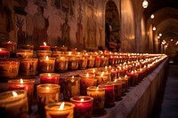 Mexican church candles spirituality architecture illuminated. 