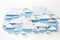 Paper cut out clouds white creativity outdoors. AI generated Image by rawpixel.