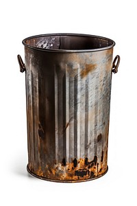 Trash bin white background flowerpot container. AI generated Image by rawpixel.