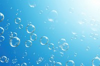 Water bubble effect, blue background, AI generated image by rawpixel
