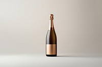 Champagne bottle drink wine white background. 