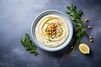 Hummus plate food ingredient. AI generated Image by rawpixel.