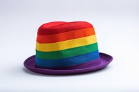 Pride month hat white background celebration. 