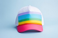 Pride month hat variation headgear. 