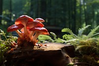 Reishi mushroom outdoors nature fungus. 