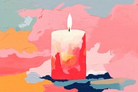 Scented candle painting art creativity. AI generated Image by rawpixel.
