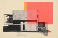 Architecture art painting collage.