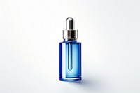 Skincare dropper bottle blue cosmetics perfume container. 