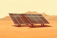 Solar panels outdoors desert nature. 