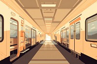 Train architecture vehicle indoors. AI generated Image by rawpixel.