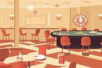 Casino furniture gambling table. 