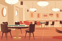 Casino architecture restaurant furniture. AI generated Image by rawpixel.