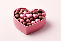 Shaped box chocolate sweets heart. 