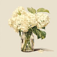 Flower jar painting plant. AI generated Image by rawpixel.
