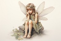 A little fairy portrait angel girl. 