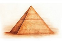 Real pyramid architecture drawing paper. 