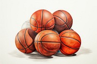 Basketball drawing sports competition. AI generated Image by rawpixel.