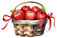Basket gift apple fruit plant. AI generated Image by rawpixel.