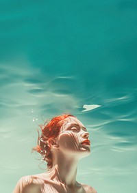 Swimming portrait outdoors adult. 