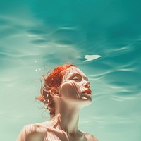 Swimming portrait outdoors nature. AI generated Image by rawpixel.