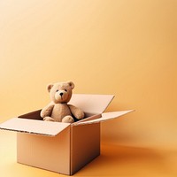 Box cardboard toy representation. 