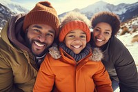 Cheerful mountain laughing portrait. 