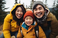 Cheerful mountain laughing outdoors. AI generated Image by rawpixel.