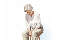 Sad senior woman sitting adult pain. AI generated Image by rawpixel.