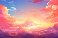 Sunset sky background backgrounds sunlight outdoors. AI generated Image by rawpixel.