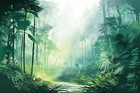 Tropical forest vegetation outdoors woodland. AI generated Image by rawpixel.