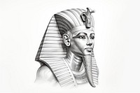 Egypt spinx drawing portrait sketch. 