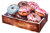 Donut chocolate dessert food. AI generated Image by rawpixel.