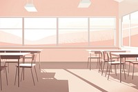 Empty class room architecture restaurant furniture. AI generated Image by rawpixel.