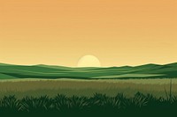Big green grass hill landscape sky grassland. AI generated Image by rawpixel.