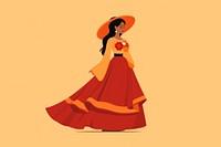 Woman wearing Mexican cartoon dancing adult. AI generated Image by rawpixel.